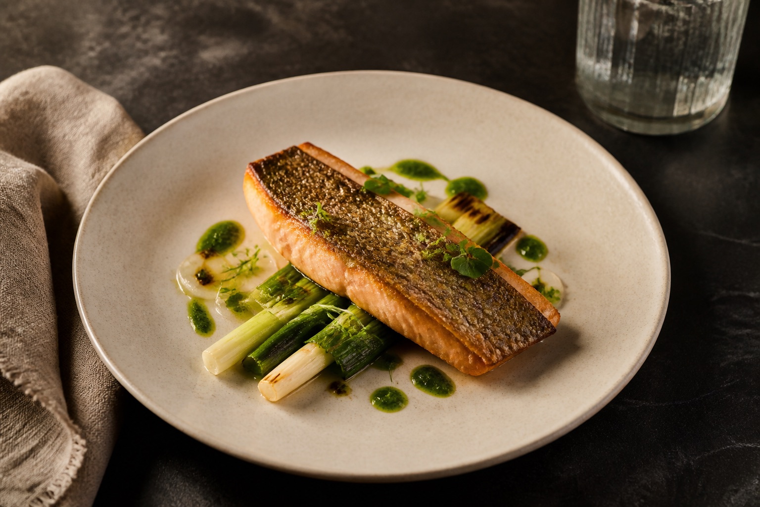 Roasted trout from Atelier 18