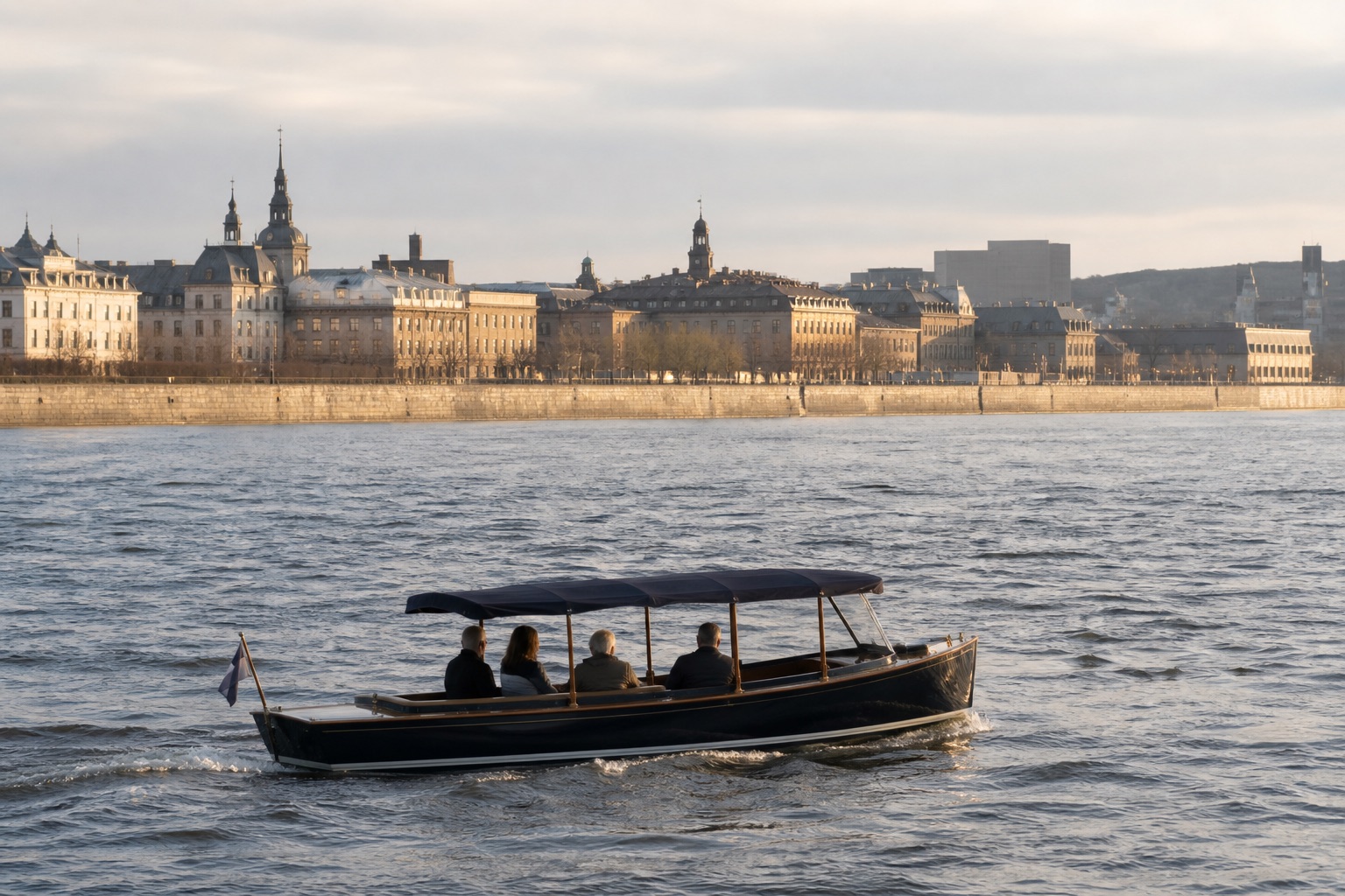Private launch on the Saint Lawrence